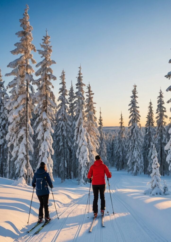 Photo de skieur en Laponie